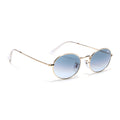Malana | Grey & Clear Oval Sunglasses | Golden Frame - MG7550