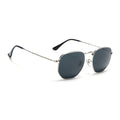 Malana | Black Round Sunglasses | Silver Frame - MG7572