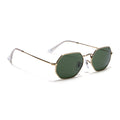 Malana | Olive Hexagonal Sunglasses | Golden Frame - MG7569