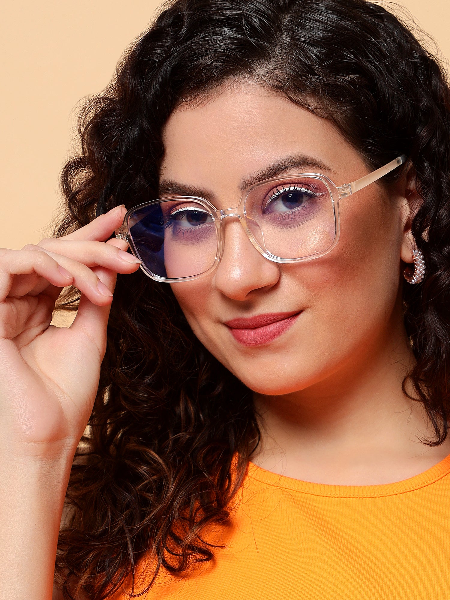 Voyage Air Nude Square Eyeglasses for Men & Women (901MG4385-C3)