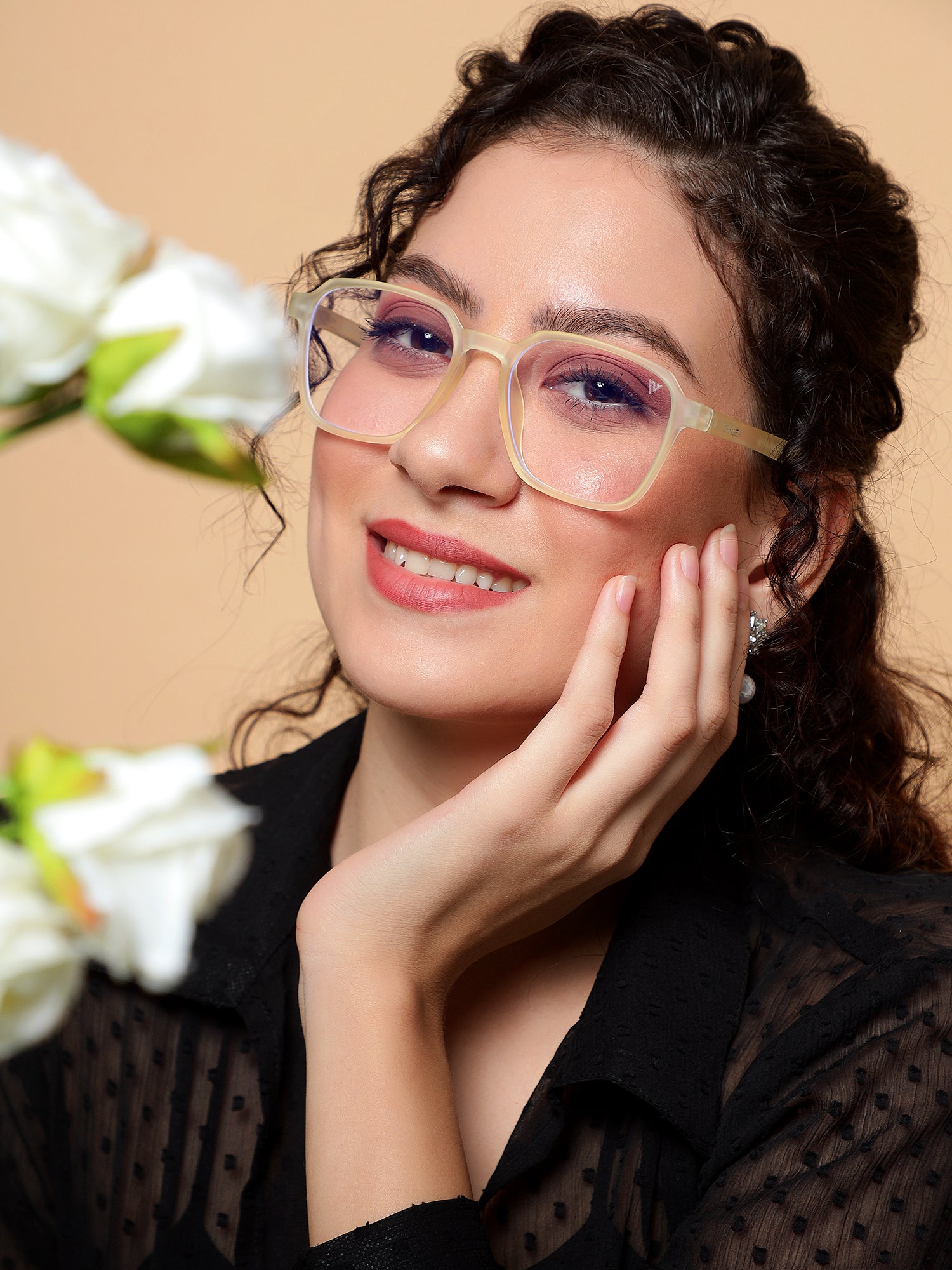 Voyage Air Yellow Square Eyeglasses for Men & Women (TR02MG4537-C2)