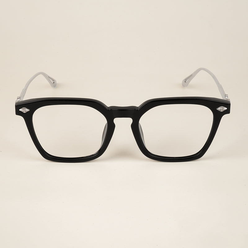 voyage Black Square Eyeglasses for Men & Women for Men & Women (TR83025MG3866-C1)