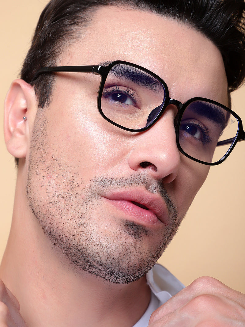 Voyage Air Black Square Eyeglasses for Men & Women (901MG4382-C1)