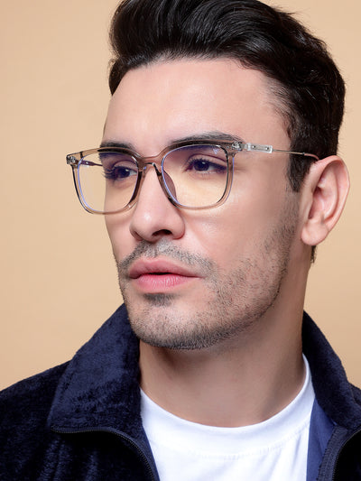 Voyage Grey Square Eyeglasses for Men & Women (TR83022MG3862-C3)