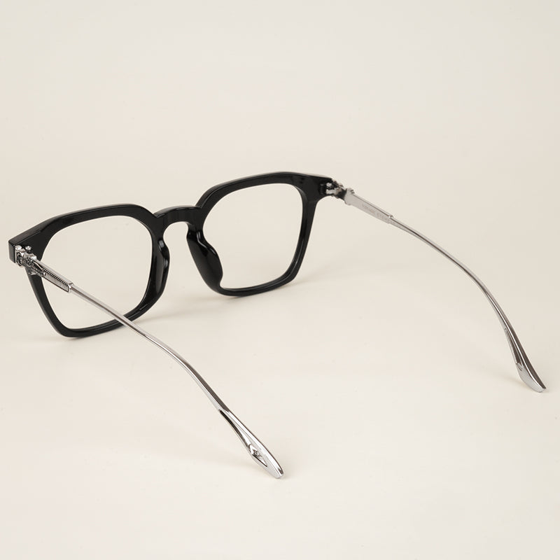 voyage Black Square Eyeglasses for Men & Women for Men & Women (TR83025MG3866-C1)