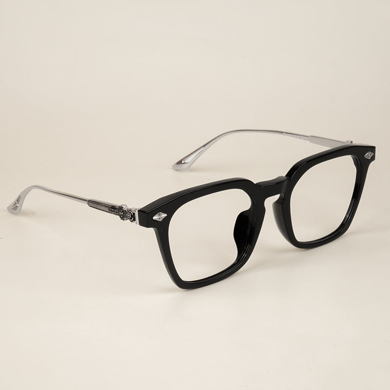 voyage Black Square Eyeglasses for Men & Women for Men & Women (TR83025MG3866-C1)