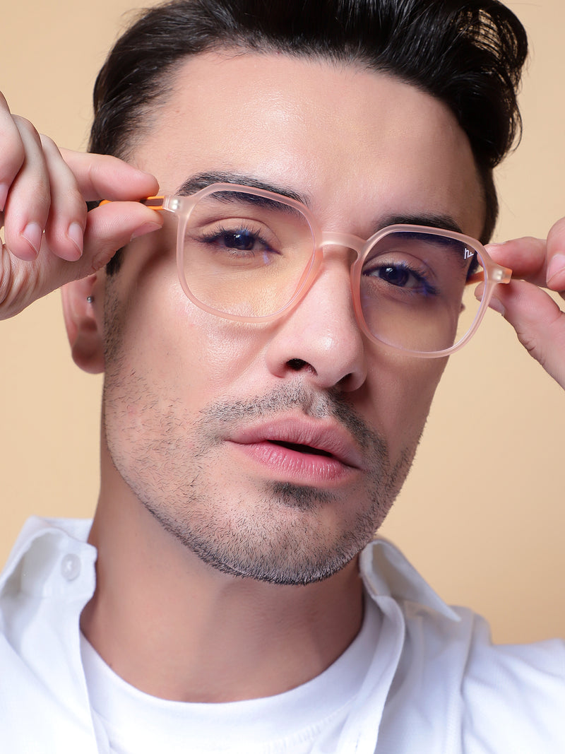 Voyage Orange Round Eyeglasses for Men & Women (11008MG3997-C5)