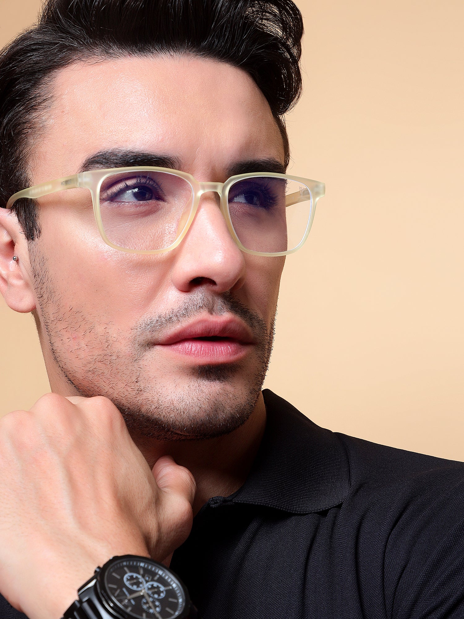 Voyage Air Yellow Square Eyeglasses for Men & Women (TR03MG4547-C2)