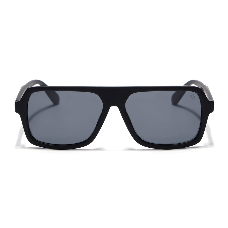 Eyejack Crossline Black Wayfarer Polarized Sunglasses for Men & Women (1904PCL2070)