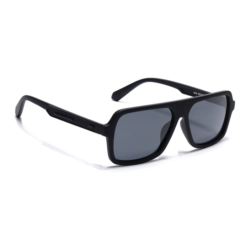 Eyejack Crossline Black Wayfarer Polarized Sunglasses for Men & Women (1904PCL2070)