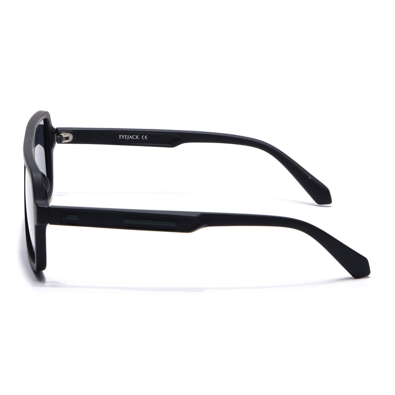 Eyejack Crossline Black Wayfarer Polarized Sunglasses for Men & Women (1904PCL2070)
