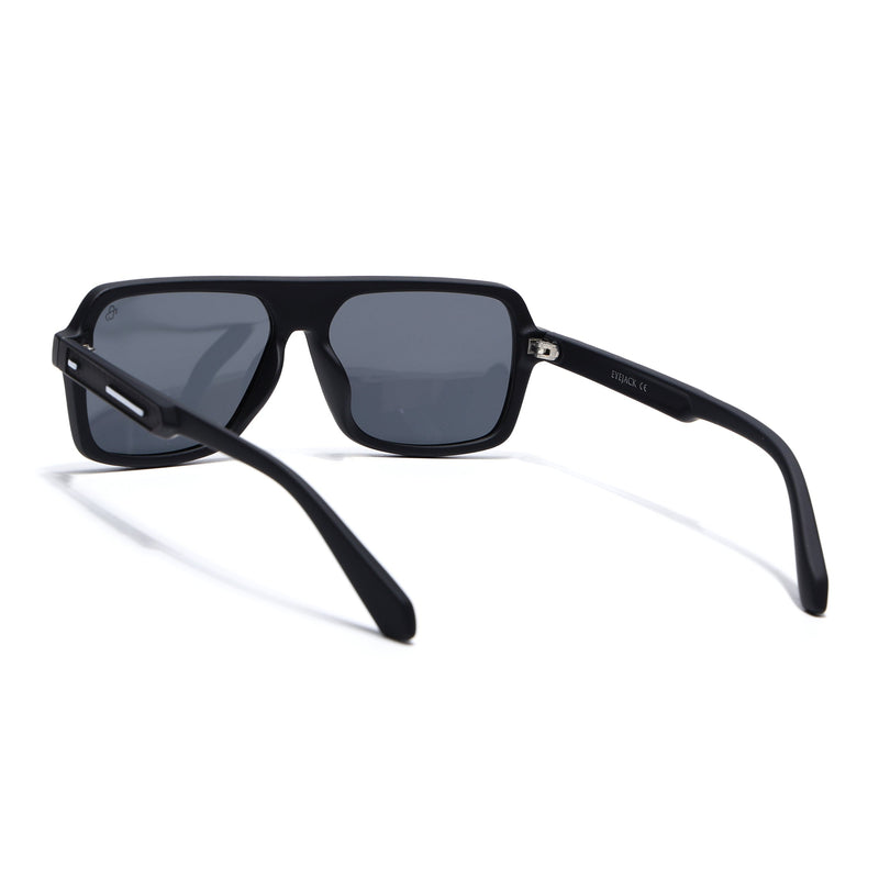Eyejack Crossline Black Wayfarer Polarized Sunglasses for Men & Women (1904PCL2069)