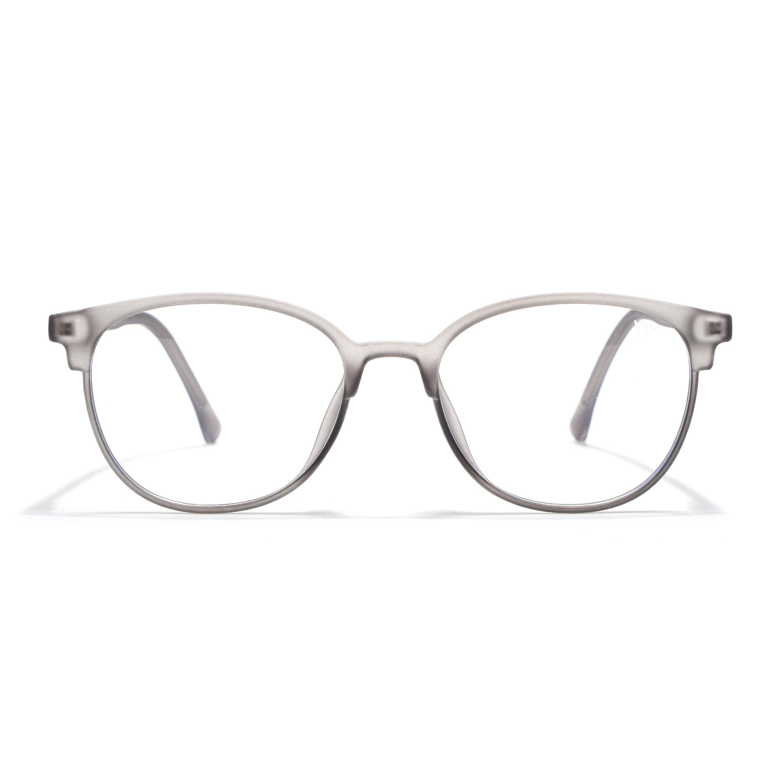 Voyage Thin Dark Grey Round Eyeglasses for Men & Women (28810FMG7600)