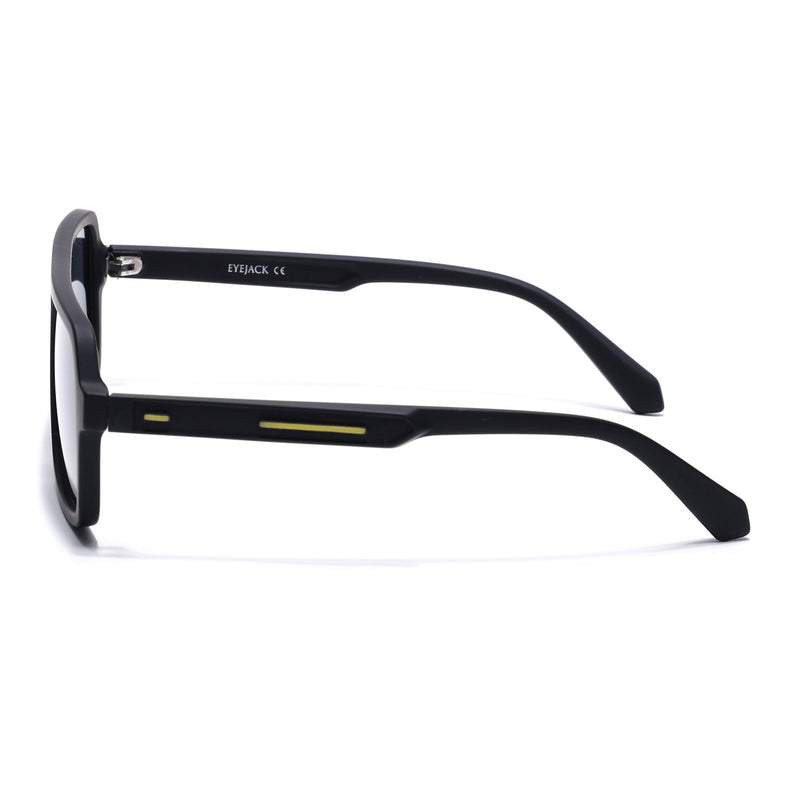 Eyejack Crossline Black Wayfarer Polarized Sunglasses for Men & Women (1904PCL2067)