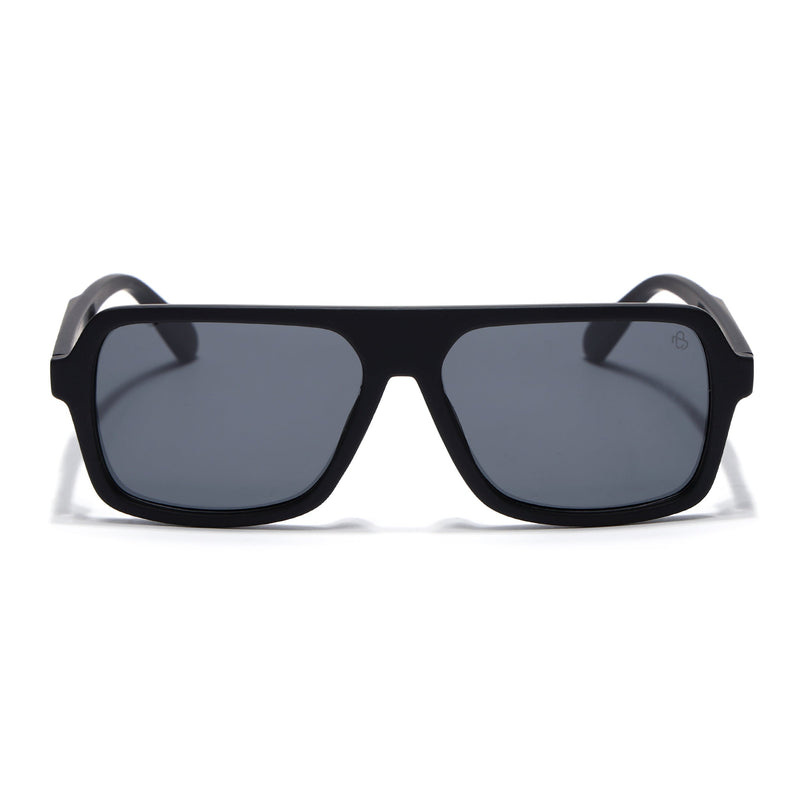 Eyejack Crossline Black Wayfarer Polarized Sunglasses for Men & Women (1904PCL2068)
