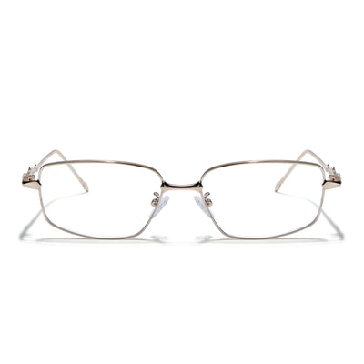 Voyage Golden Rectangle Eyeglasses for Men & Women (2412FMG7825)