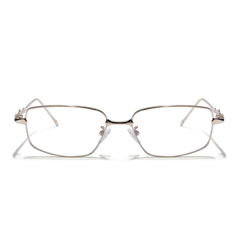 Voyage Golden Rectangle Eyeglasses for Men & Women (2412FMG7825)