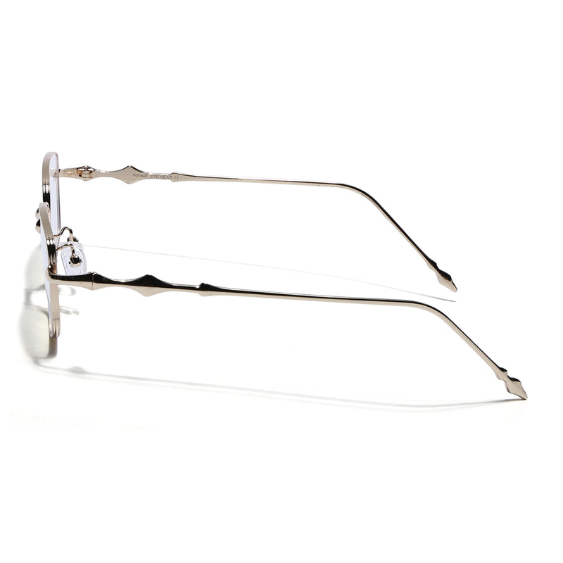 Voyage Golden Rectangle Eyeglasses for Men & Women (2412FMG7825)