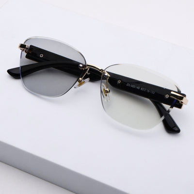 Voyage Golden Rimless Photochromic lens Eyeglasses for Men & Women (98514BFMG7810)