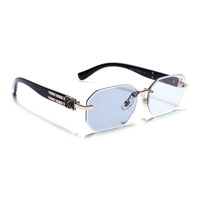 Voyage Golden Rimless Photochromic lens Eyeglasses for Men & Women (98524BFMG7804)