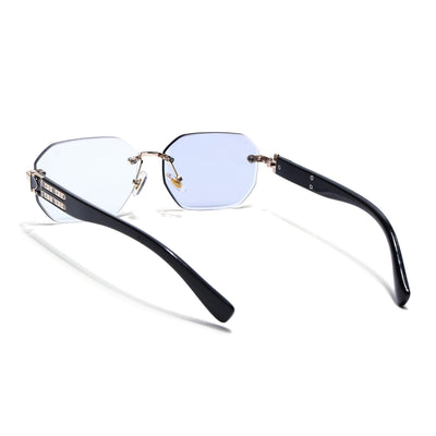 Voyage Golden Rimless Photochromic lens Eyeglasses for Men & Women (98524BFMG7804)