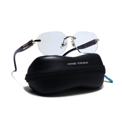 Voyage Golden Rimless Photochromic lens Eyeglasses for Men & Women (98524BFMG7804)