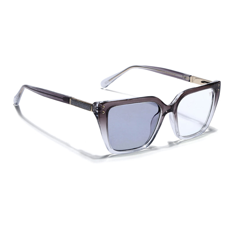 Voyage Glam Grey & Clear Cateye Photochromic lens Eyeglasses for Women (95005FMG7813)