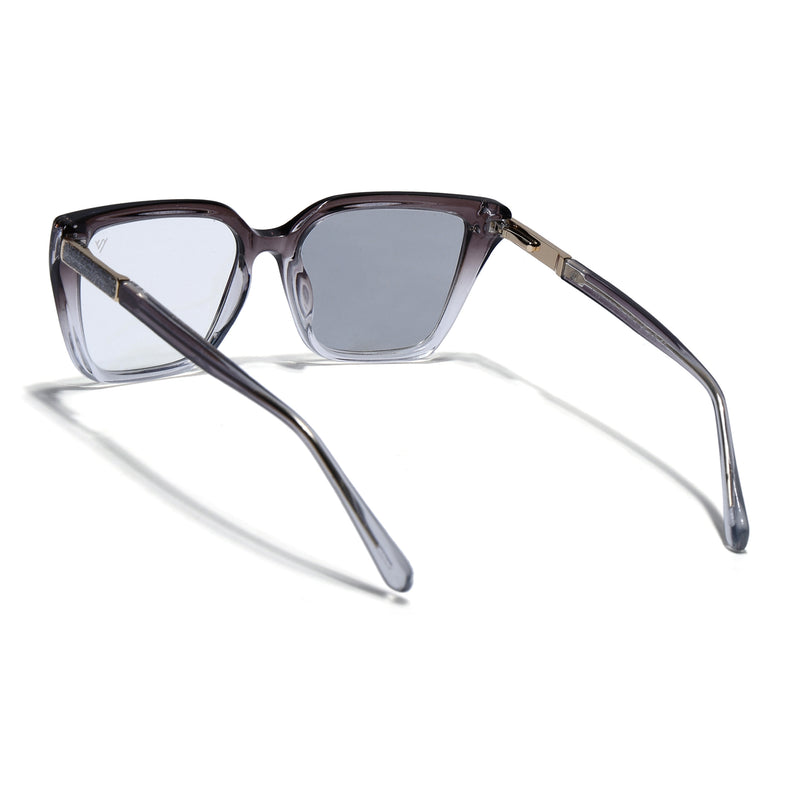 Voyage Glam Grey & Clear Cateye Photochromic lens Eyeglasses for Women (95005FMG7813)