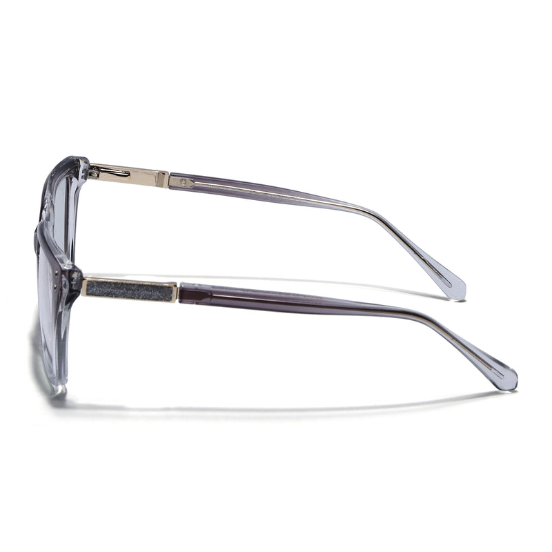 Voyage Glam Grey & Clear Cateye Photochromic lens Eyeglasses for Women (95005FMG7813)