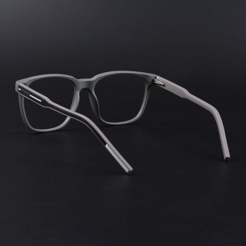 Eyejack Rush Grey Square Eyeglasses for Men & Women (1003FCL1455-C11)