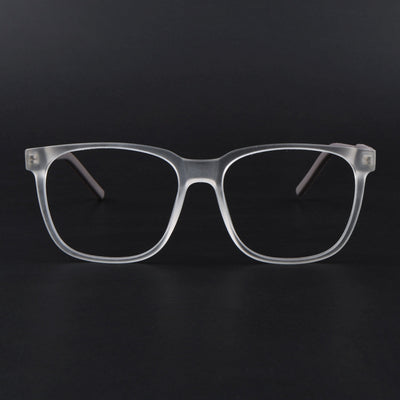 Eyejack Rush Matt Transparent Square Eyeglasses for Men & Women (1003FCL1456-C12)
