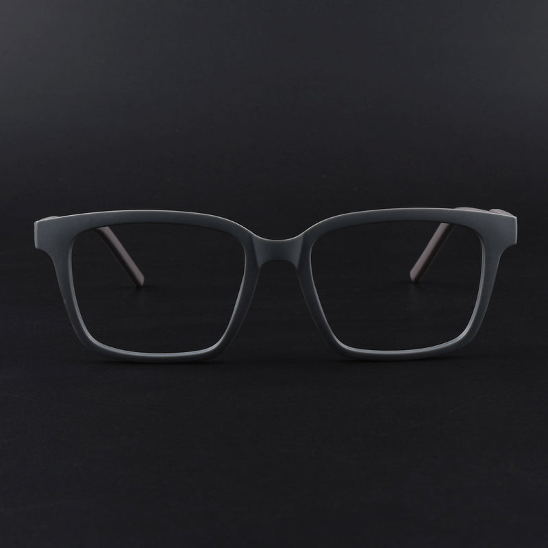 Eyejack Rush Grey Square Eyeglasses for Men & Women (1002FCL1453-C11)