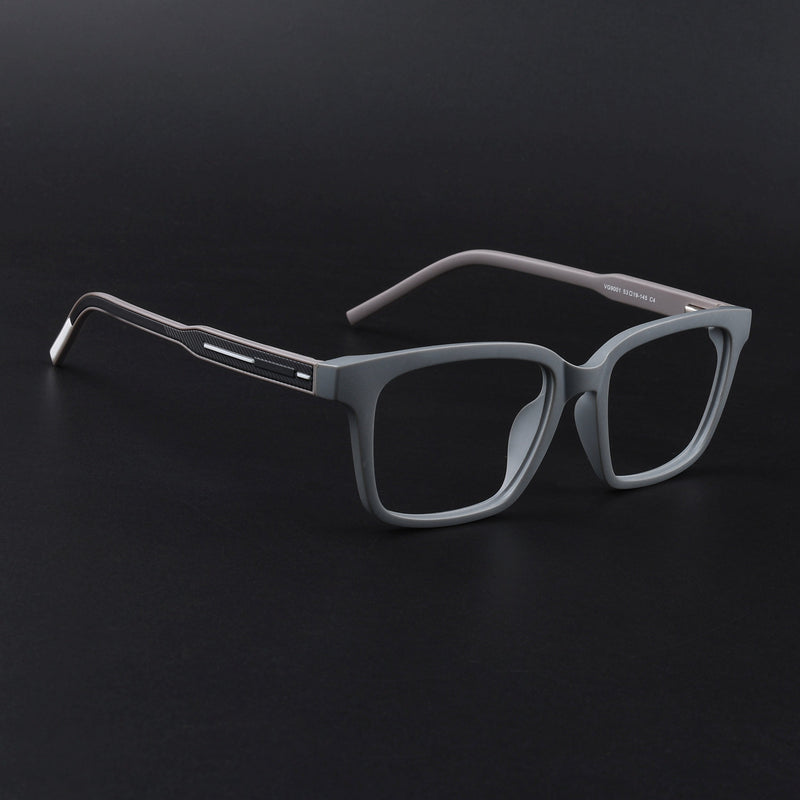 Eyejack Rush Grey Square Eyeglasses for Men & Women (1002FCL1453-C11)