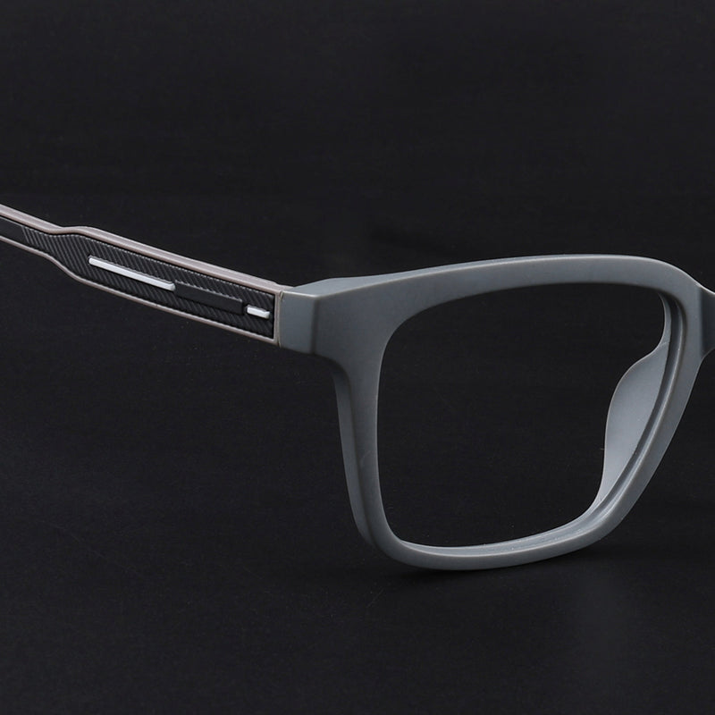 Eyejack Rush Grey Square Eyeglasses for Men & Women (1002FCL1453-C11)