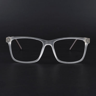 Eyejack Rush Matt Transparent Square Eyeglasses for Men & Women (1001FCL1452-C12)