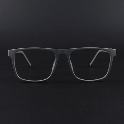 Eyejack Rush Grey Square Eyeglasses for Men & Women (1006FCL1457-C11)