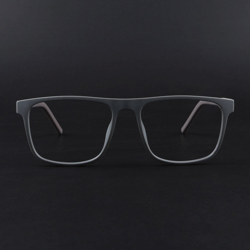 Eyejack Rush Grey Square Eyeglasses for Men & Women (1006FCL1457-C11)