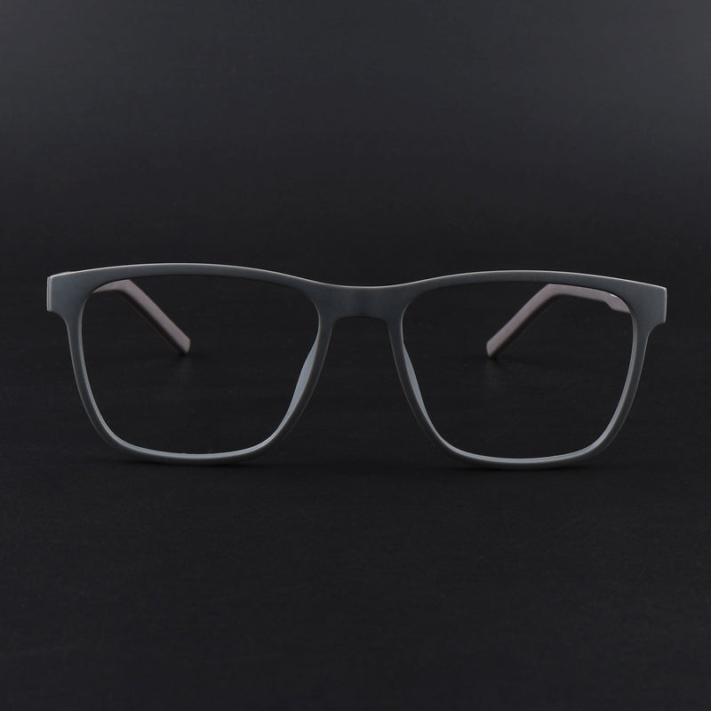 Eyejack Rush Grey Square Eyeglasses for Men & Women (1010FCL1459-C11)