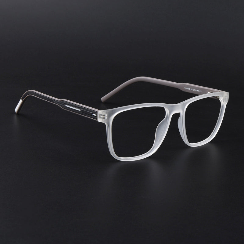 Eyejack Rush Matt Transparent Square Eyeglasses for Men & Women (1010FCL1460-C12)