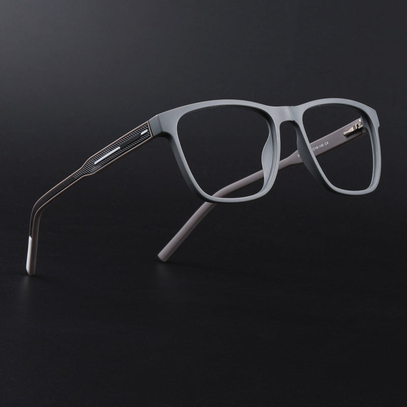 Eyejack Rush Grey Square Eyeglasses for Men & Women (1010FCL1459-C11)
