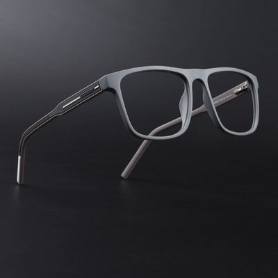 Eyejack Rush Grey Square Eyeglasses for Men & Women (1006FCL1457-C11)