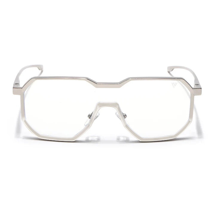 Drip | Silver Wayfarer Eyeglasses for Men & Women | 98145MG5163-C1