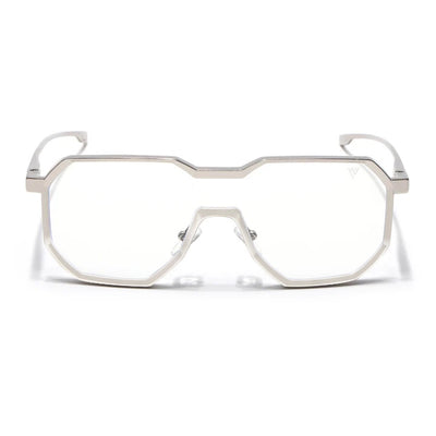 Drip | Silver Wayfarer Eyeglasses for Men & Women | 98145MG5163-C1