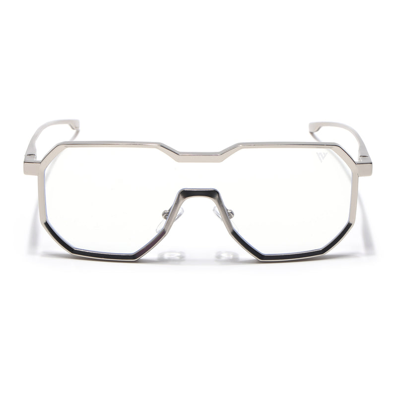 Drip | Silver Wayfarer Eyeglasses for Men & Women | 98145MG5163-C1