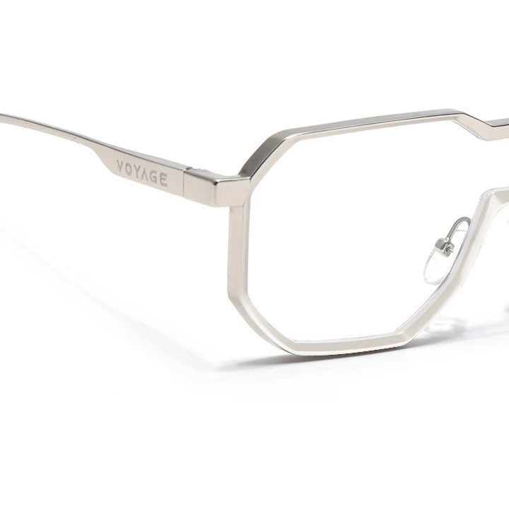Drip | Silver Wayfarer Eyeglasses for Men & Women | 98145MG5163-C1
