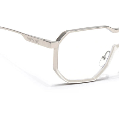 Drip | Silver Wayfarer Eyeglasses for Men & Women | 98145MG5163-C1