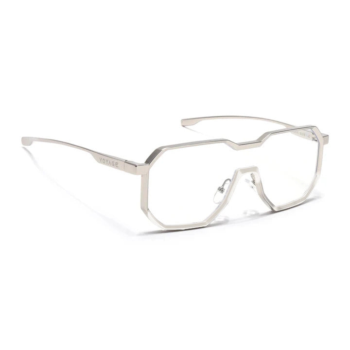 Drip | Silver Wayfarer Eyeglasses for Men & Women | 98145MG5163-C1