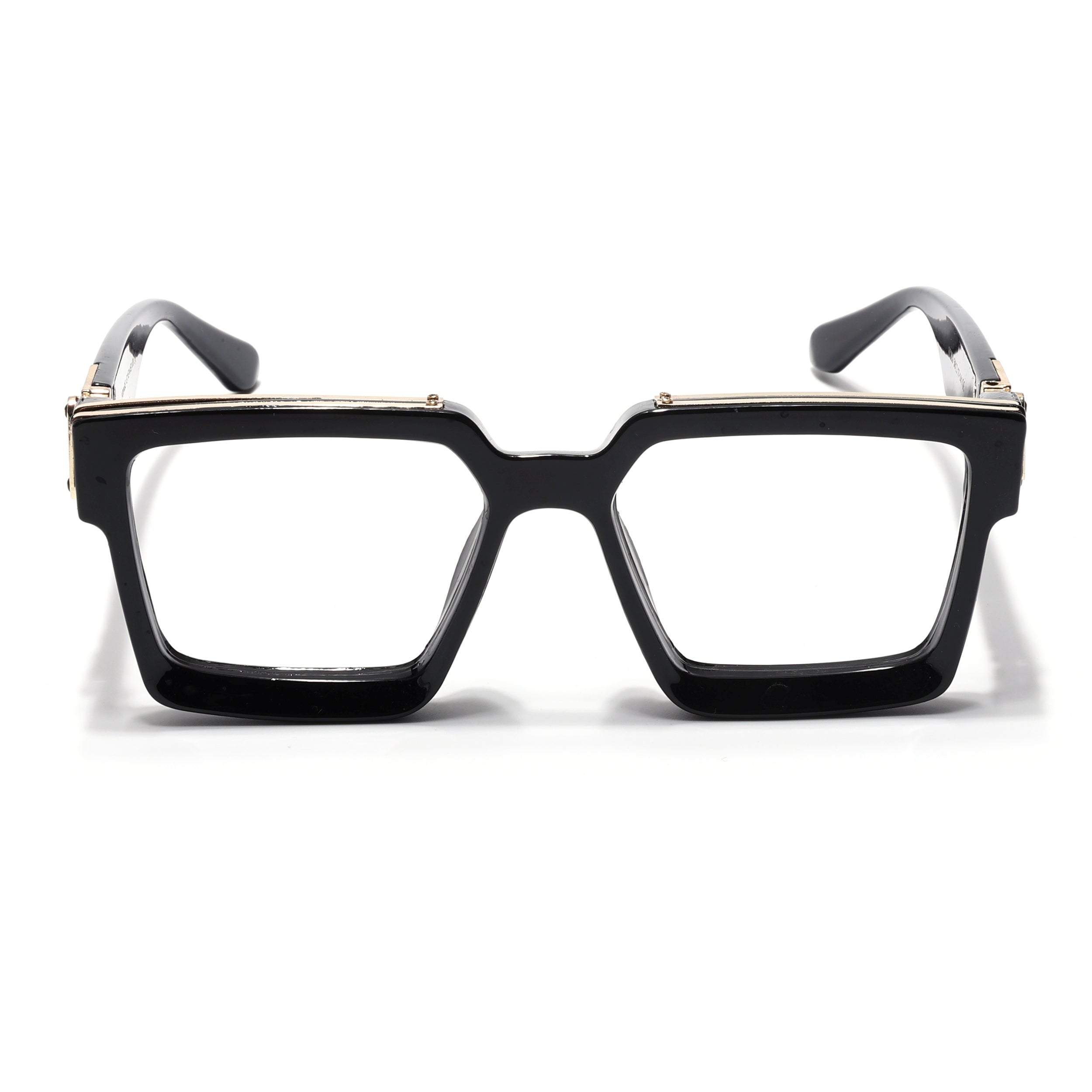 Storm | Shine Black & Golden Wayfarer Large Eyeglasses for Men & Women | 86229MG5173-C1