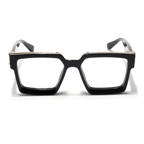 Storm | Shine Black & Golden Wayfarer Large Eyeglasses for Men & Women | 86229MG5173-C1