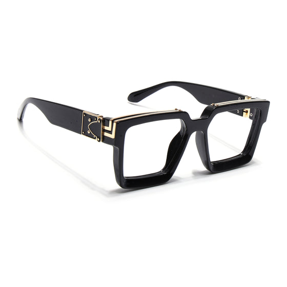 Storm | Shine Black & Golden Wayfarer Large Eyeglasses for Men & Women | 86229MG5173-C1
